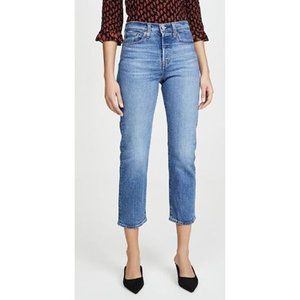 Levi’s Wedgie Straight Cropped High Rise Button Fly-sz 25